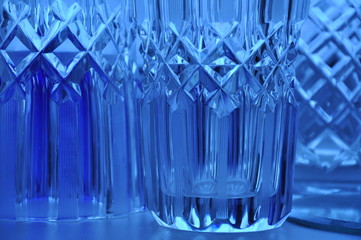 Cut-glass surface.