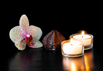 Orchid, Chocolate And Candles