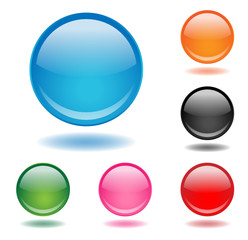 Circular Vector Web Buttons (shadow internet online round)