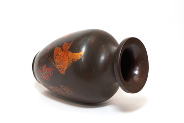 Chine vase on the white