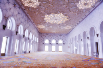 Fototapeta premium Interior of Sheikh Zayed Mosque in Abu Dhabi 17
