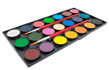 Colours and brush