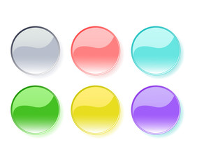 Set of shiny buttons
