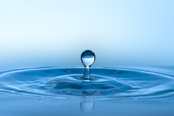 Blue water environmental abstract background - blue water drop s