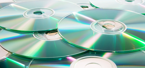 heap of dvd, cd disks