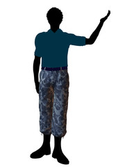 African American Soldier Illustration Silhouette