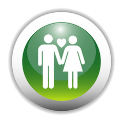 Glossy Couple Sign Button