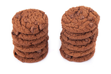 Two stack chocolate chip cookie