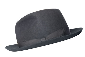 retro black hat isolated on white