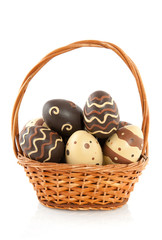 Basket with easter eggs