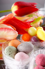 motley sweets and flowers