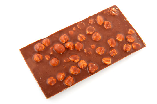 Chocolate bar with hazelnuts