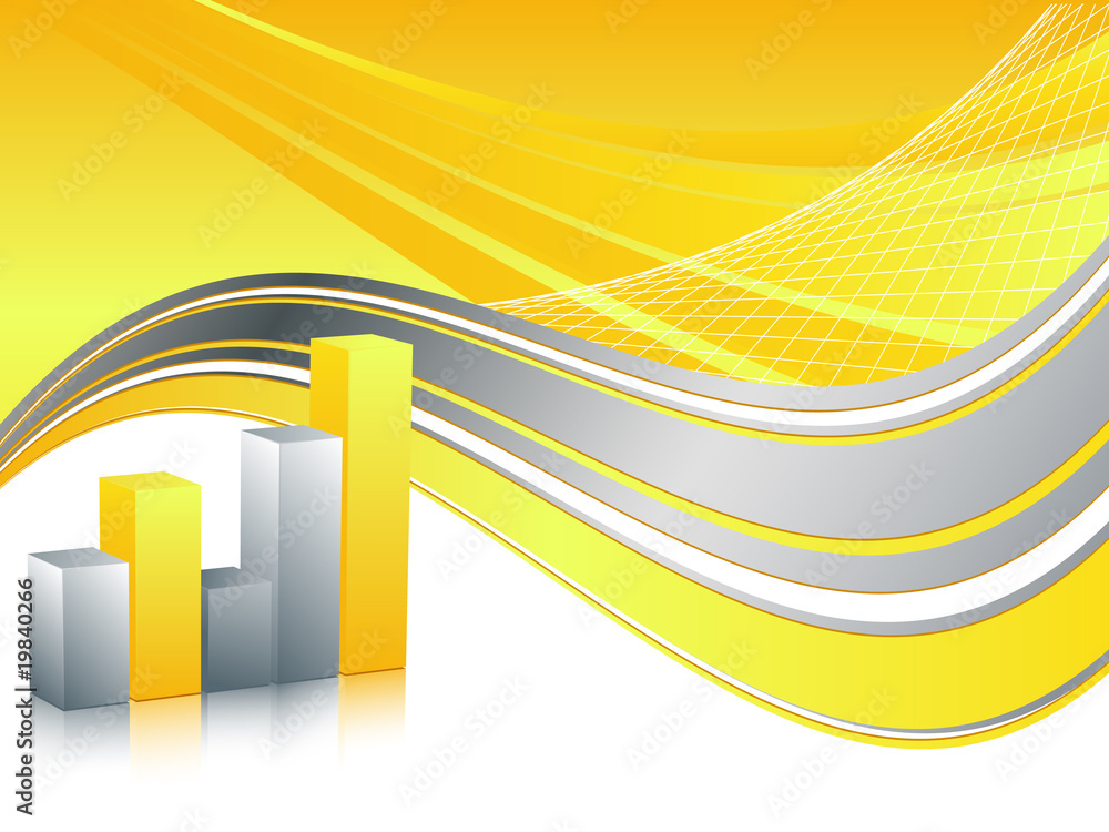 Poster abstract bar graphs