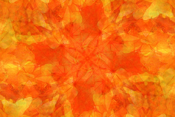 Abstract background: autumnal maple leaves (SOFT FOCUSED)
