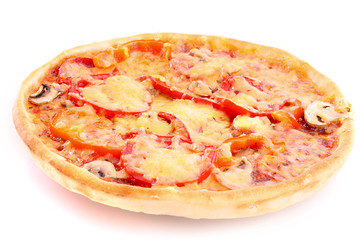 Tasty pizza isolated on white