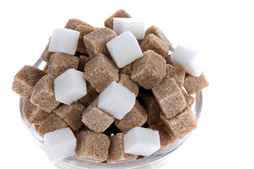 Brown sugar. Unhealthy diets with carbohydrates