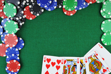 Obraz premium chips for gamblings and cards