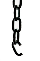 Defective steel chain