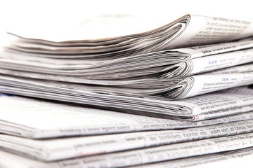 Stacks of newspapers