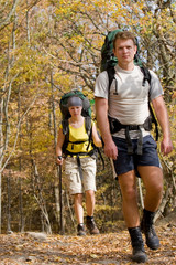 Hiker in autumn