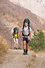 Hiker in autumn