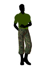 Male Soldier Illustration Silhouette