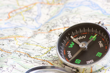 Compass and map