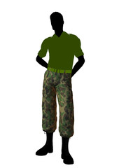 Male Soldier Illustration Silhouette