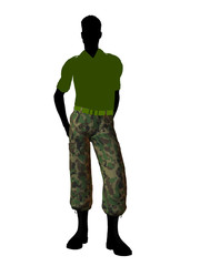 Male Soldier Illustration Silhouette