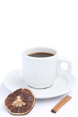 A cup of black coffee