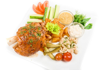 Tasty pork with vegetables