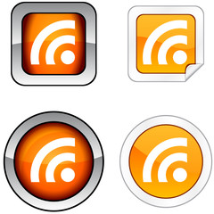 Rss   web buttons. Vector illustration