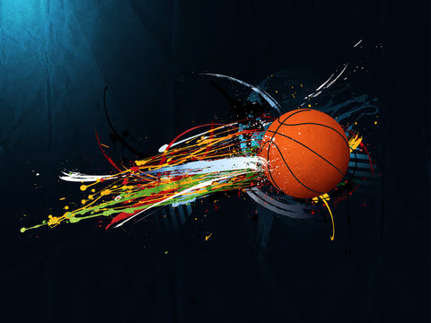 dirty abstract grunge background, Basketball