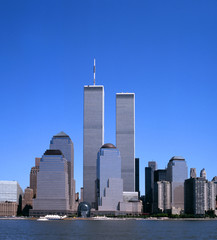 NYC Skyline With The Twin Towers - obrazy, fototapety, plakaty