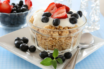 Granola with Yogurt and Fruit