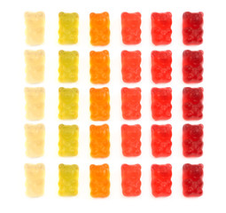 Gummi bears isolated