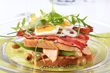 Delicious club sandwich