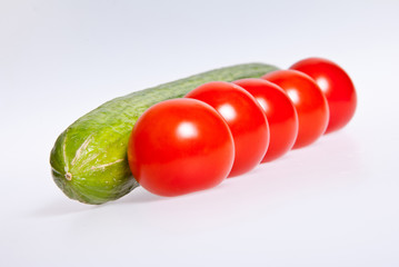 Tomatoes and cucumber. - 19859646