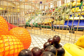 Shopping, Einkaufswagen, Lebensmittel-Shop