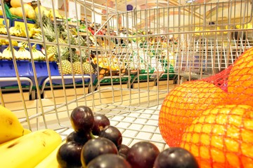 Shopping, Einkaufswagen, Lebensmittel-Shop