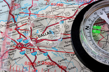Fototapeta na wymiar Map Dallas
