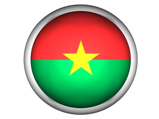 National Flag of Burkina Faso | Button Style |