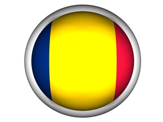 National Flag of Chad | Button Style |