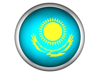 National Flag of Kazakhstan | Button Style |