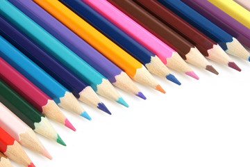 Colored pencils closeup