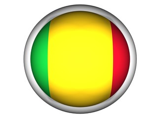National Flag of Mali | Button Style |