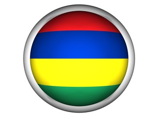 National Flag of Mauritius | Button Style |