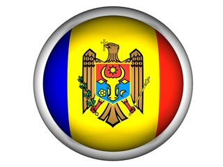 National Flag of Moldova | Button Style |