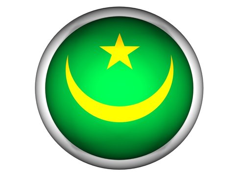 recommend clip art: National Flag of Mauritania | Button Style |
