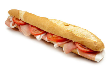 panino con prosciutto e pomodori